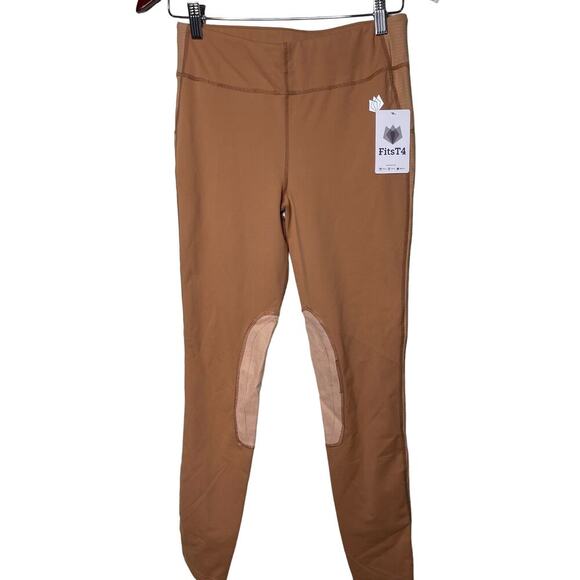 FitsT4 Sports Equestrian Legging Horse Riding Pants Tan Womens S NWT - Picture 1 of 6